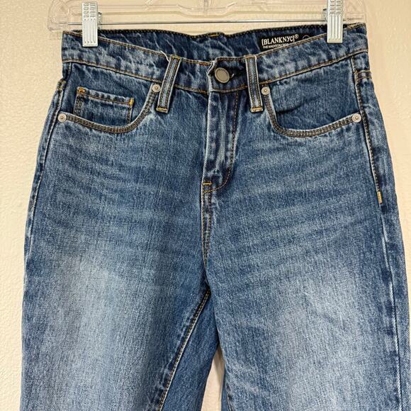 BLANKNYC The Madison Crop High Rise Crop Jeans Medium Wash Denim Size 24 - Picture 3 of 8